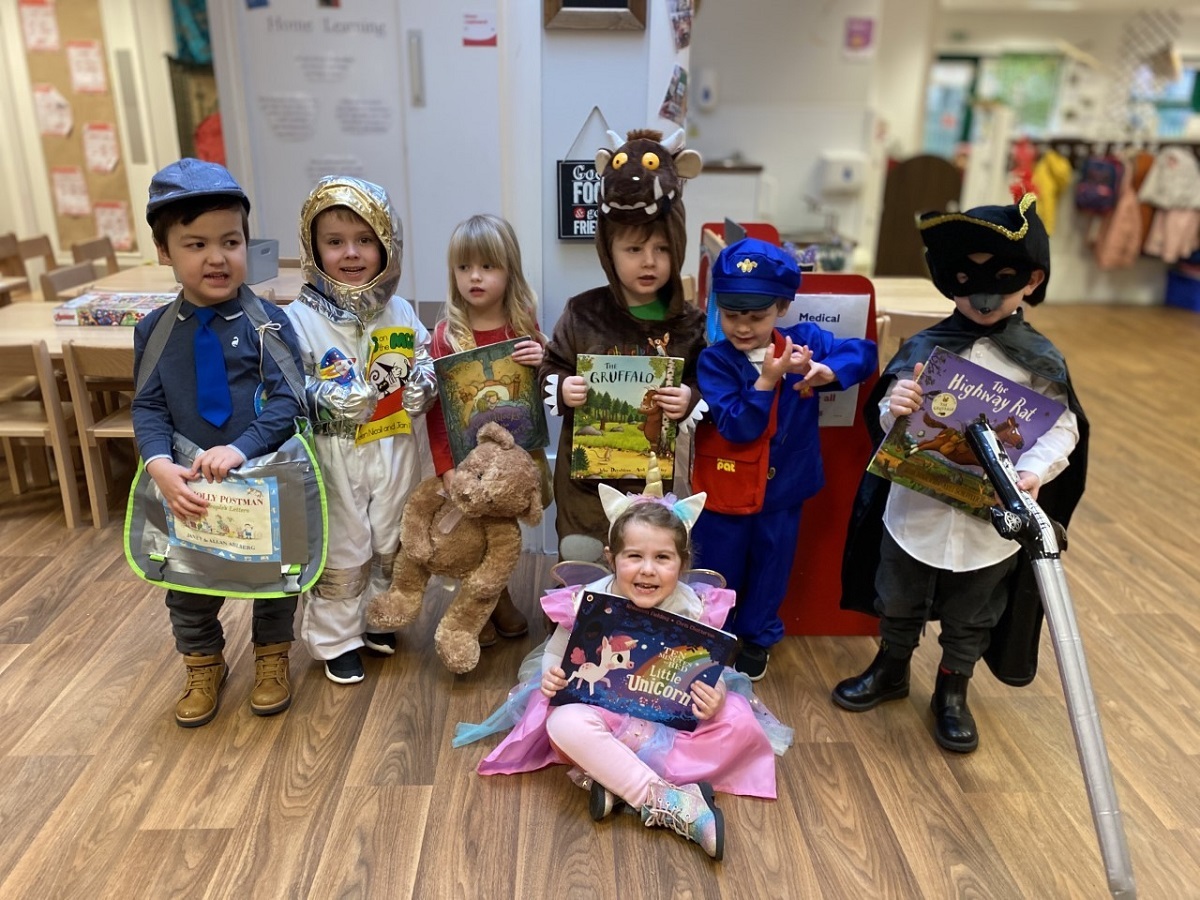 Day of fun - Sidney Fairweather, Alex Meek, Marnie Williamson, Alexander Sibley, Oakley Layer-Barrow, Teddy Dodson and Lexie Beament enjoy the World Book Day celebrations