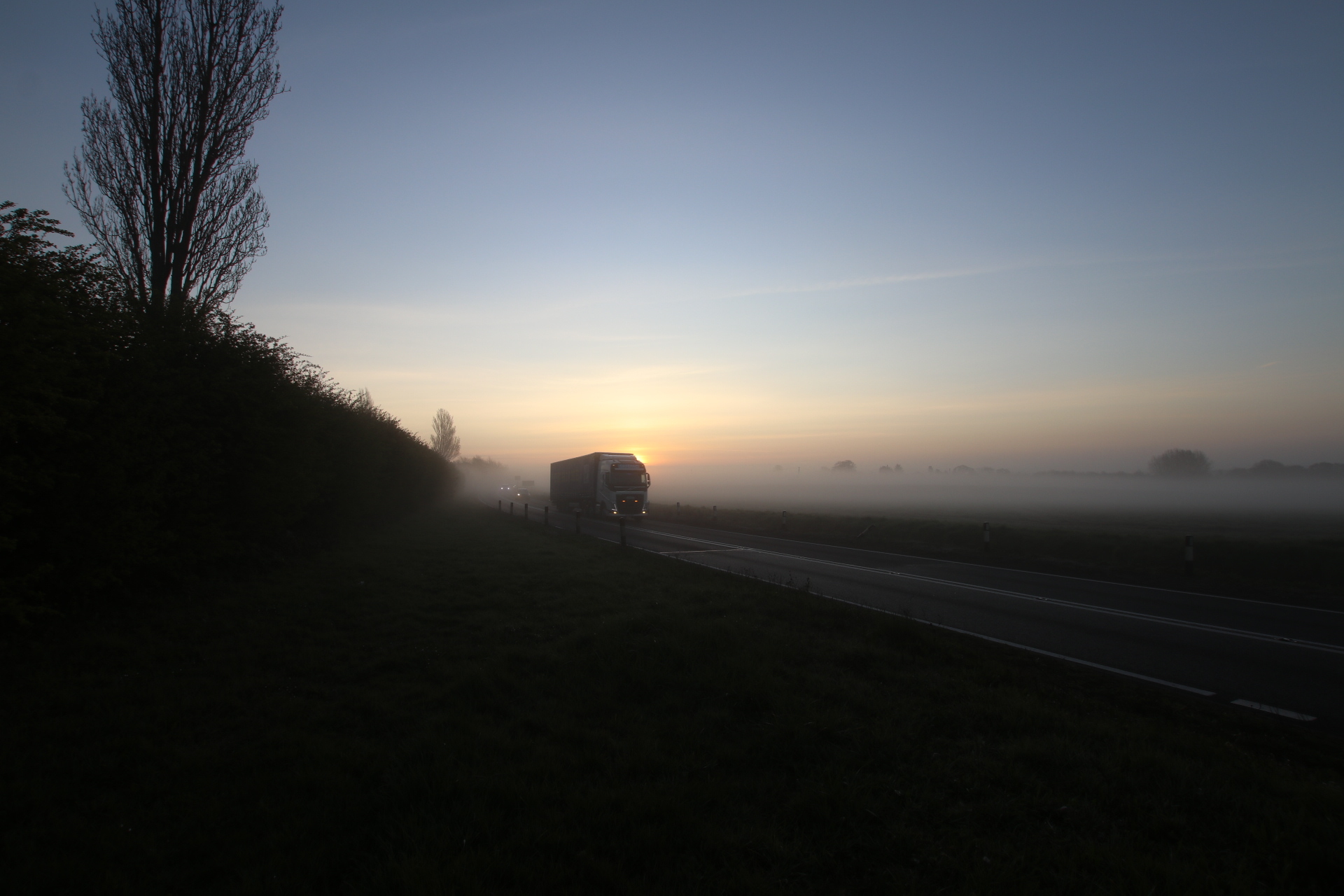 Trucking in the mist