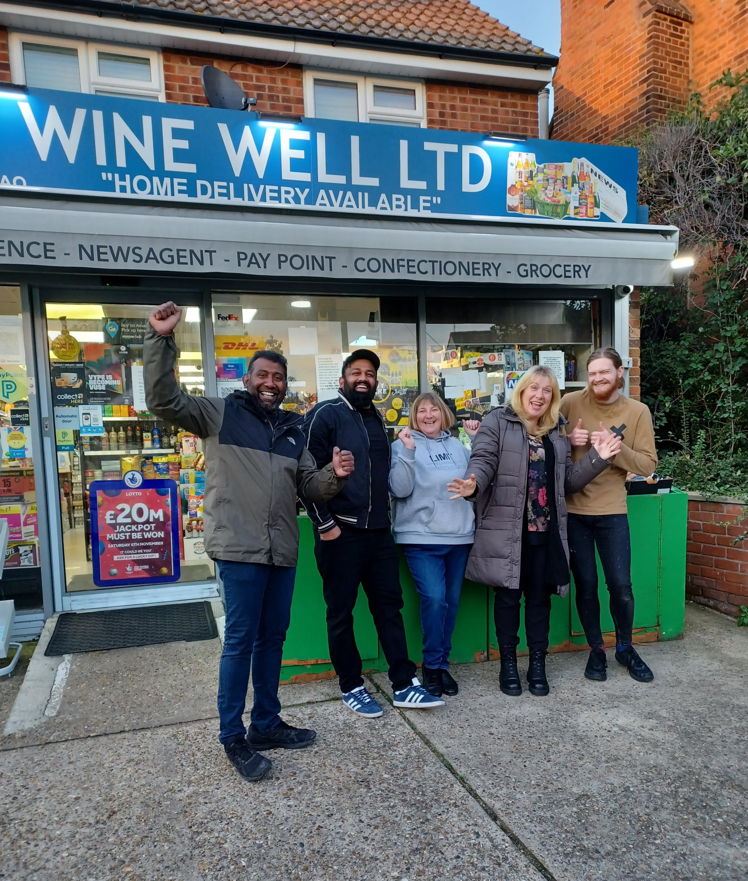 Sutha Shanmuganathan and a selection of his retail team – Delip, Amanda, Laura and Ollie