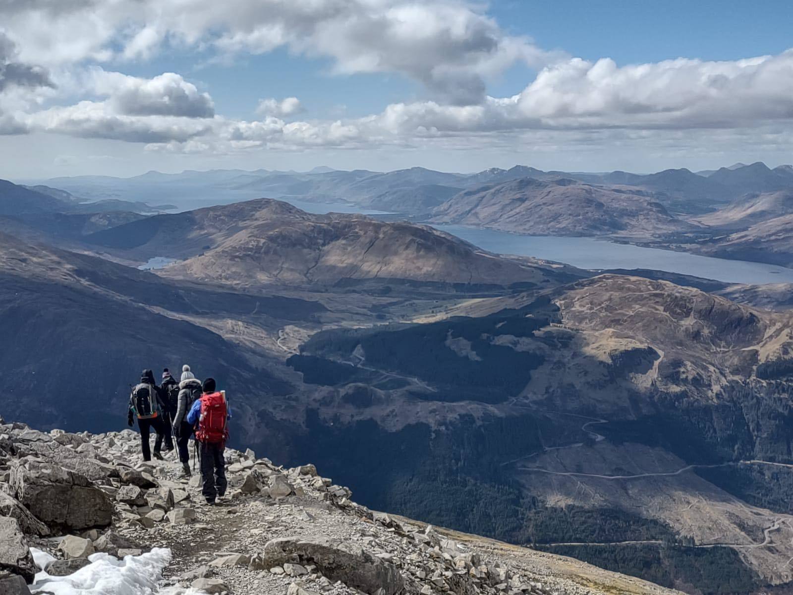 STUNNING VIEWS: The group confronted a 1,352-metre-tall ascent 